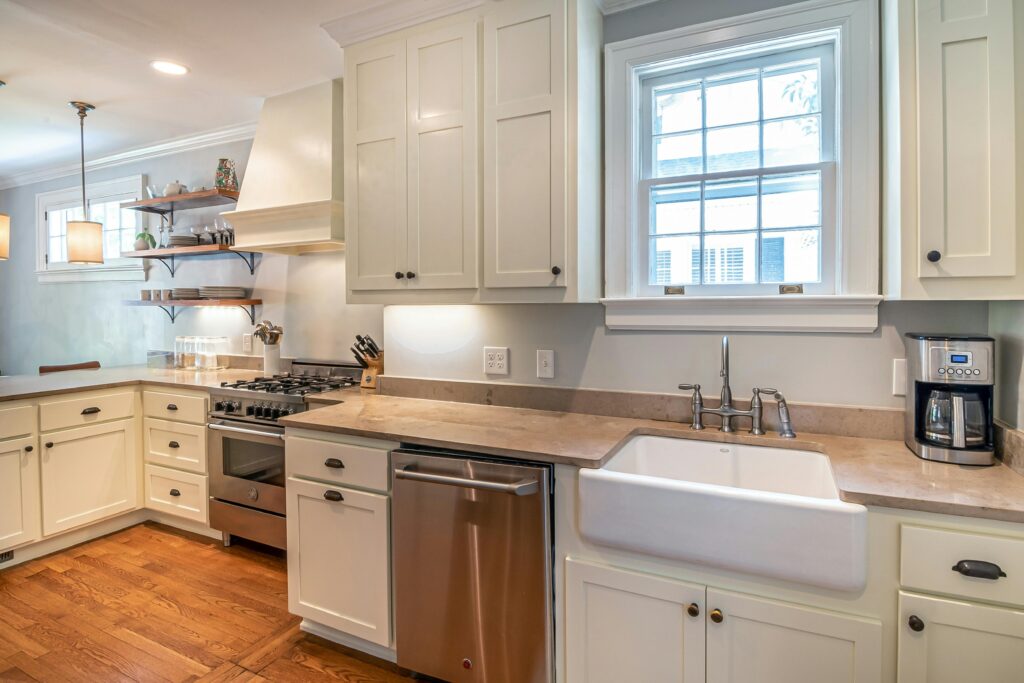 Showcasing a kitchen tap in an apartment flat