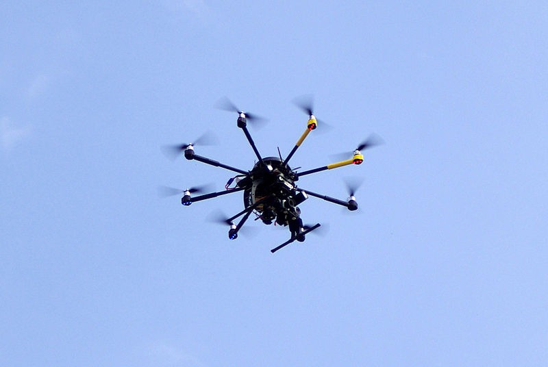 what a drone carrying out UAV methane detection looks like